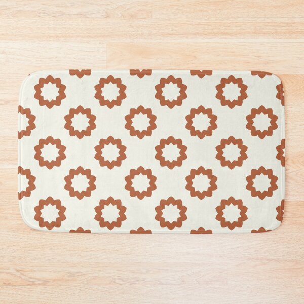 Item preview,  Caramel Flower Star Circle Pattern On A Cream Background designed and sold by KeksWorkroom.