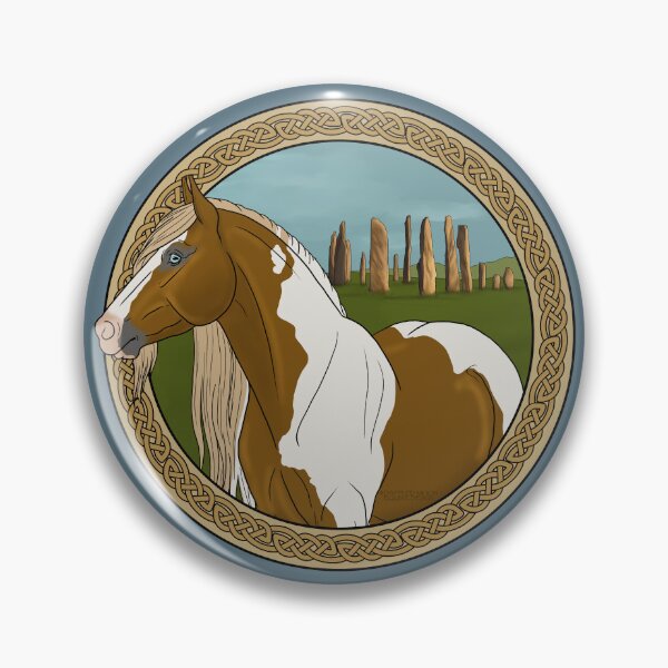 Item preview, Celtic Gypsy Vanner Horse with Calanais Standing Stones designed and sold by DappledMoon.