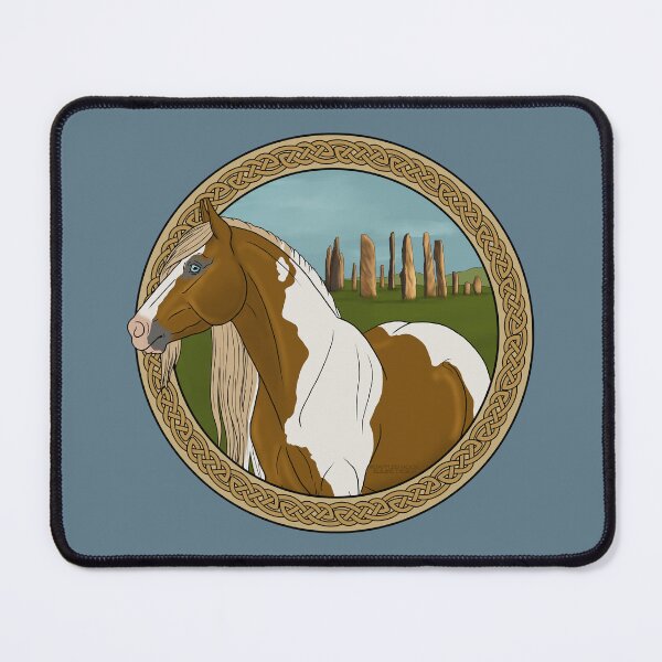 Item preview, Celtic Gypsy Vanner Horse with Calanais Standing Stones designed and sold by DappledMoon.