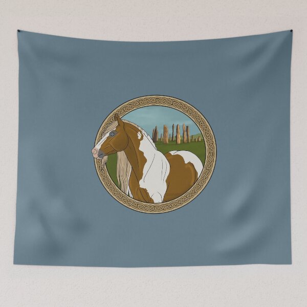 Item preview, Celtic Gypsy Vanner Horse with Calanais Standing Stones designed and sold by DappledMoon.