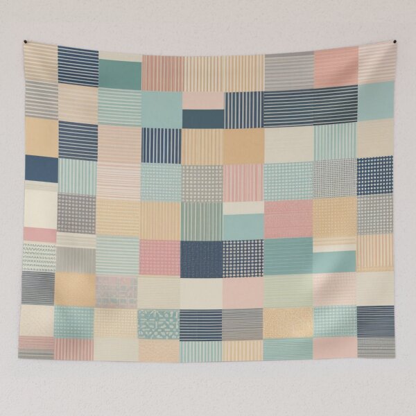 Item preview, block with point linier pattern lite pastel tone designed and sold by JangmiHorang.