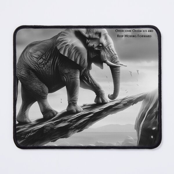 Item preview, A determined & unwavering elephant overcoming obstacles designed and sold by AspirationalArt.