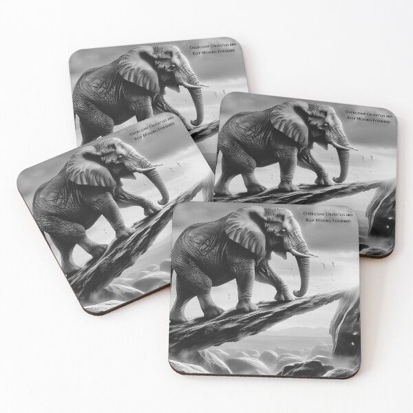 Item preview, A determined & unwavering elephant overcoming obstacles designed and sold by AspirationalArt.