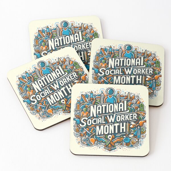 Item preview, National Social Worker Month, typography designed and sold by maxmaj.