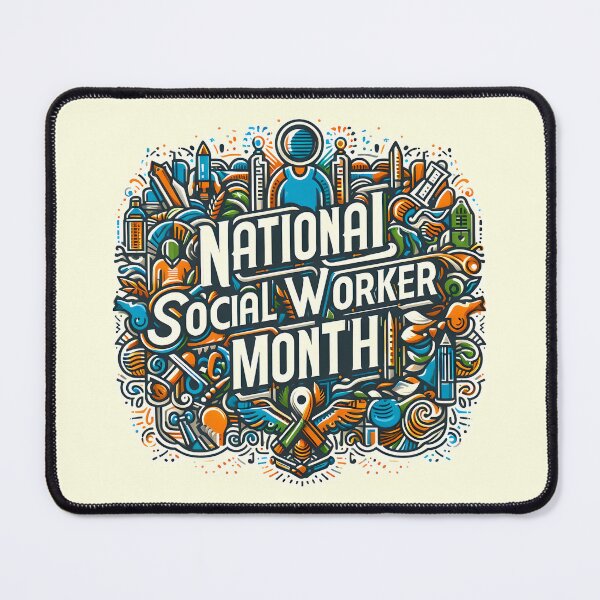 Item preview, National Social Worker Month, typography designed and sold by maxmaj.