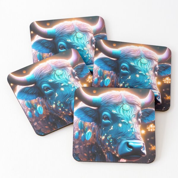 Item preview, cosmic bioluminescence buffalo head designed and sold by janjacbu.