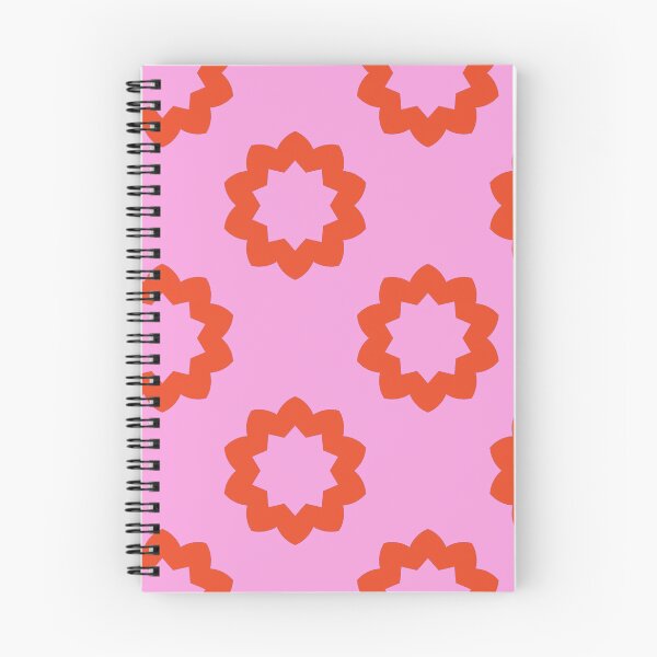 Item preview, Orange Flower Star Circle Pattern On A Pink Background designed and sold by KeksWorkroom.