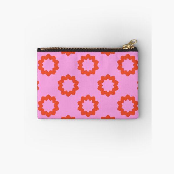 Item preview, Orange Flower Star Circle Pattern On A Pink Background designed and sold by KeksWorkroom.