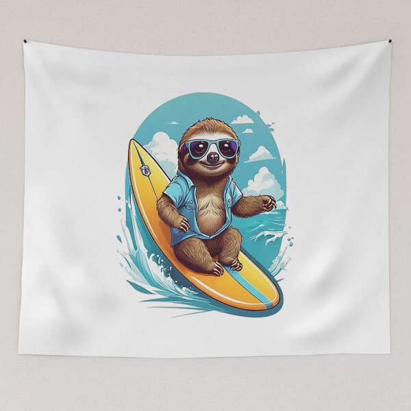 Item preview, Surfing Sloth designed and sold by likbatonboot.