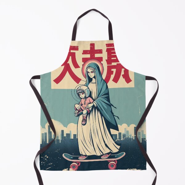 Item preview,  Japanese Retro Vintage Poster of Virgin Mary Skateboarding designed and sold by IAPICTURE.