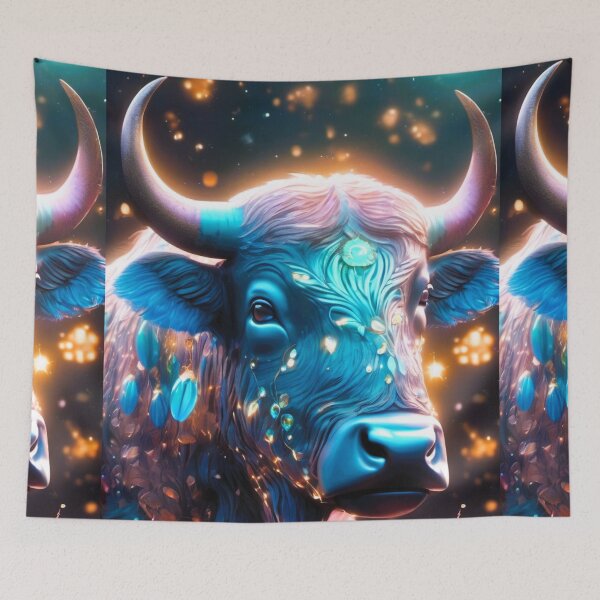 Item preview, cosmic bioluminescence buffalo head designed and sold by janjacbu.