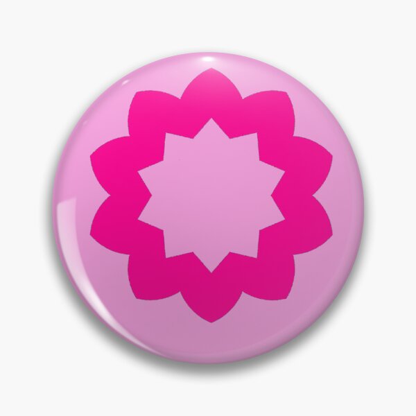 Item preview, Bright Pink Flower Star Circle Pattern on Pale Pink Background designed and sold by KeksWorkroom.