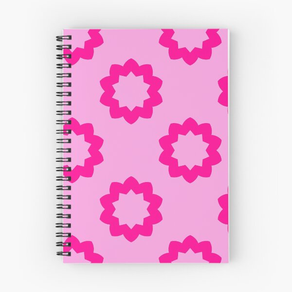 Item preview, Bright Pink Flower Star Circle Pattern on Pale Pink Background designed and sold by KeksWorkroom.