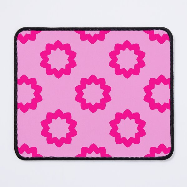 Item preview, Bright Pink Flower Star Circle Pattern on Pale Pink Background designed and sold by KeksWorkroom.