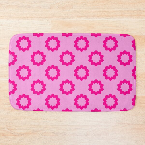 Item preview, Bright Pink Flower Star Circle Pattern on Pale Pink Background designed and sold by KeksWorkroom.