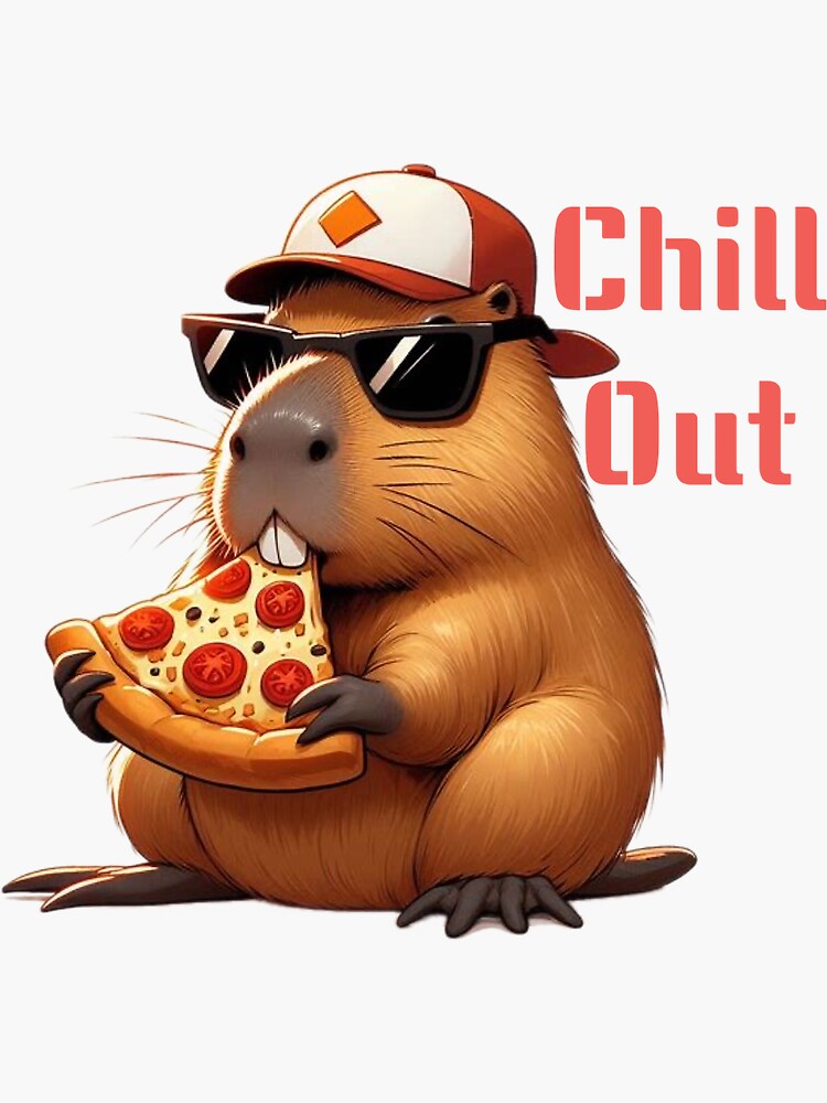Chill Out Capybara Bath | Vinyl Sticker