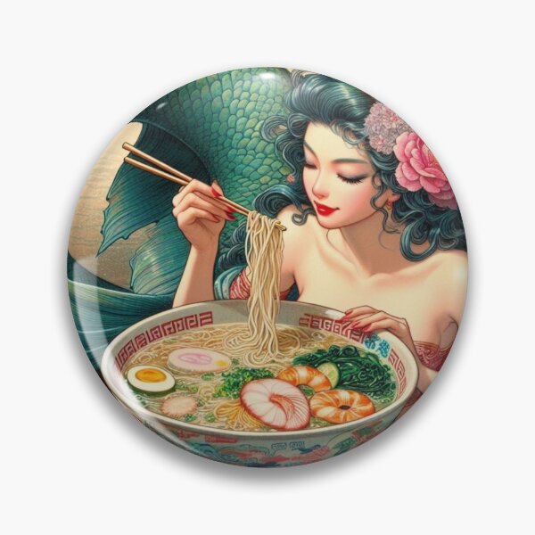 Artikelvorschau, Meerjungfrau isst Ramen – klassische japanische Kunst 01 entworfen und verkauft von AstroAppa.