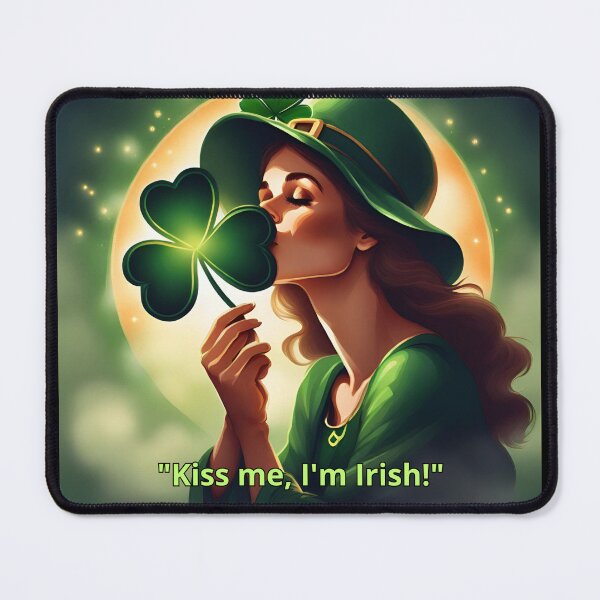 Item preview, Saint Patrick shamrocks kiss me I'm Irish designed and sold by Astralia.
