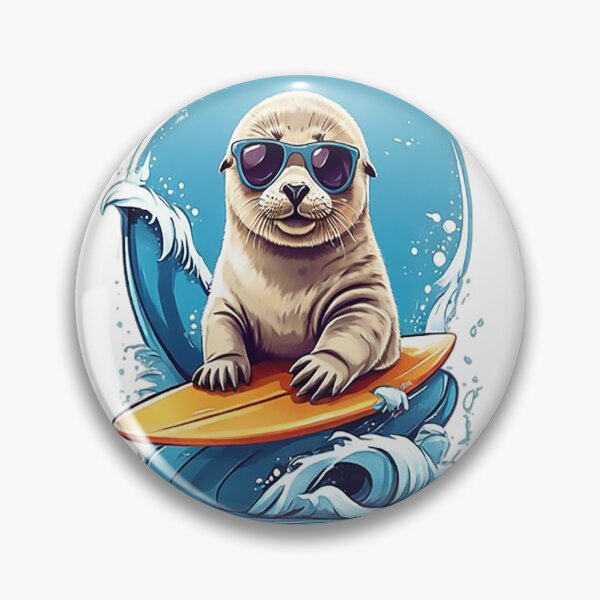 Item preview, Surfing Baby Seal designed and sold by likbatonboot.