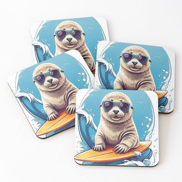 Item preview, Surfing Baby Seal designed and sold by likbatonboot.