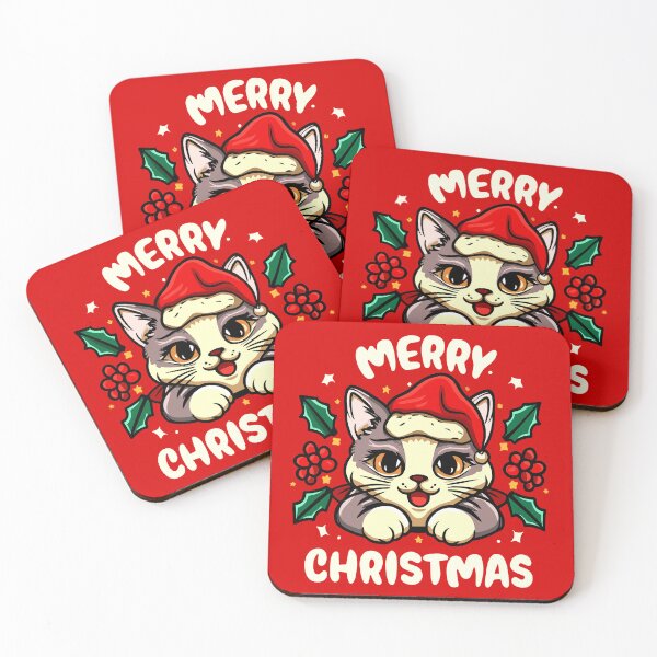 Item preview, Merry Christmas : Festive Meowy, Feline Wishes - Cat Love designed and sold by FEBRICAST.
