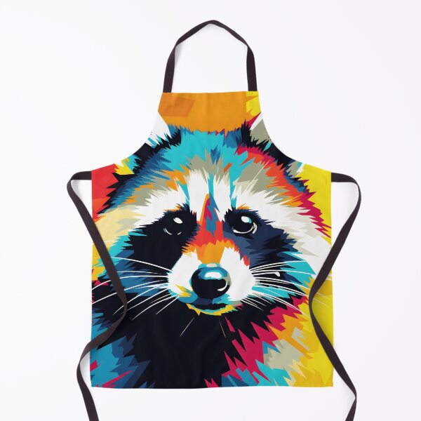 Item preview, raccoon portraits art. animal colorful. Animal throw pillow. designed and sold by formform.