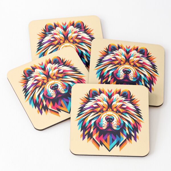 Item preview, Vibrant Geometric Chow Chow: Artistic Canine Design designed and sold by Amanda-S-Olsen.