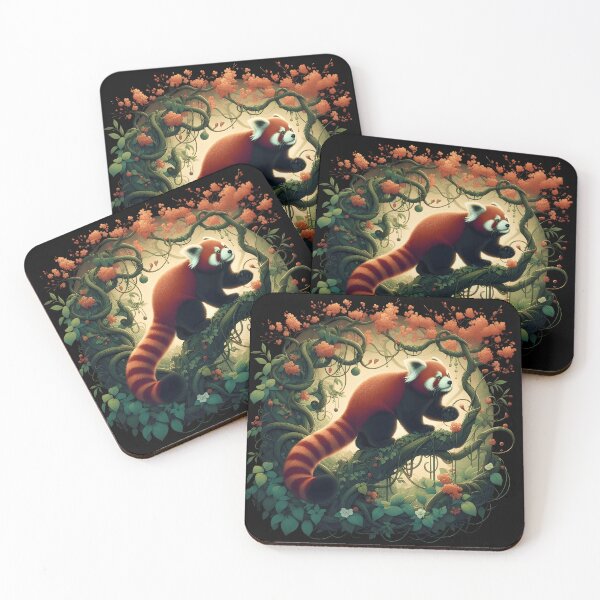 Item preview, Red panda on a branch  designed and sold by Zatch-Bell.