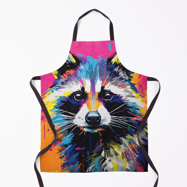 Item preview, raccoon portraits art. animal colorful. Animal throw pillow. designed and sold by formform.
