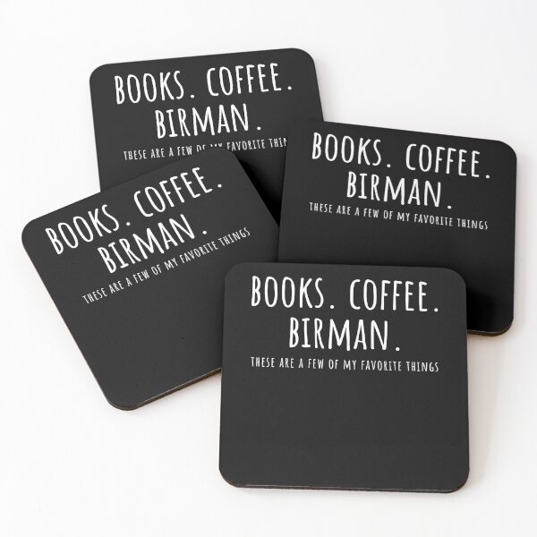 Artikelvorschau, Minimalistische BÜCHER. KAFFEE. BIRMA. Dies sind einige meiner liebsten lustigen Slogans mit der Birma-Katze entworfen und verkauft von CanvasThread.