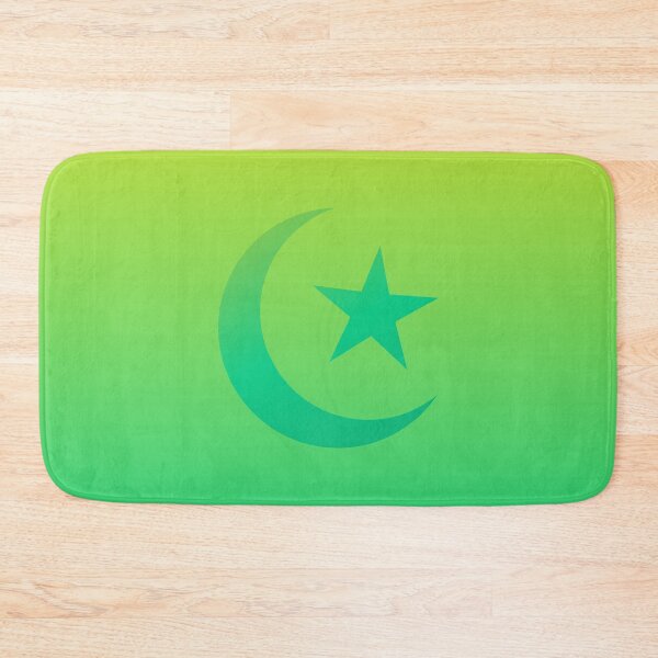 Item preview, Green Gradient Crescent Moon & Star in Sky designed and sold by ShaunSandhu.