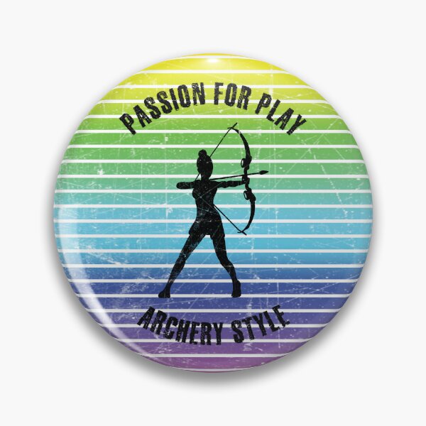 Item preview, Black silhouette of female archer against the background of rainbow stripes designed and sold by HarridanCreates.