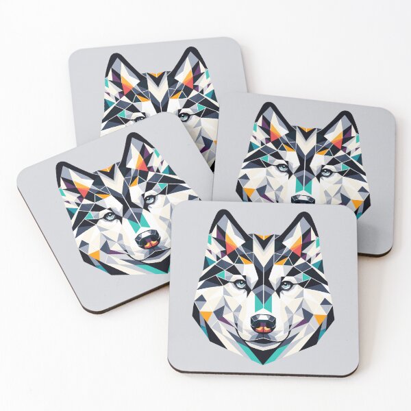 Item preview, Siberian Husky Polygonal Portrait: Sleek Canine Art designed and sold by Amanda-S-Olsen.