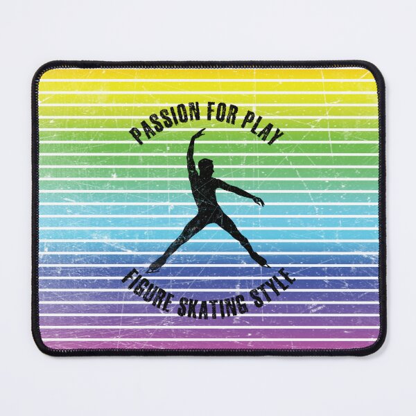 Item preview, Black silhouette of a man skating against the background of rainbow stripes designed and sold by HarridanCreates.