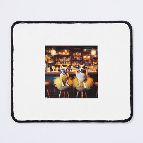 Item preview, French Bulldog and Aussie Shephard at the Bar designed and sold by KapaiKiwi.