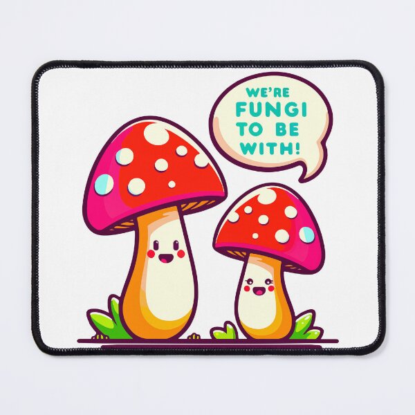 Item preview, Cheerful Mushroom Companions - Brighten Your Space with Fungi Friends designed and sold by FebricFusion.
