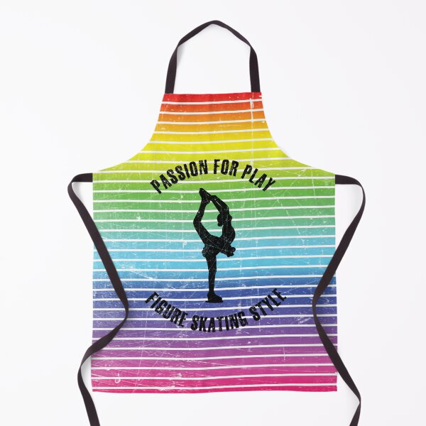 Item preview, Black silhouette of a woman skating against the background of rainbow stripes designed and sold by HarridanCreates.