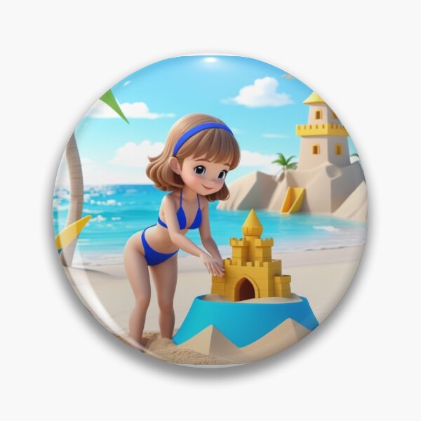 Item preview, Shanae Building a Sand Castle designed and sold by ArtsyTeegee.