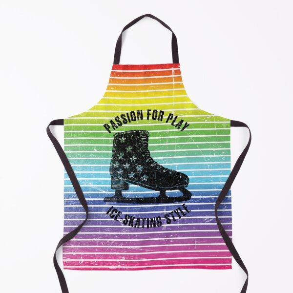 Item preview, Black silhouette of skate against the background of rainbow stripes designed and sold by HarridanCreates.