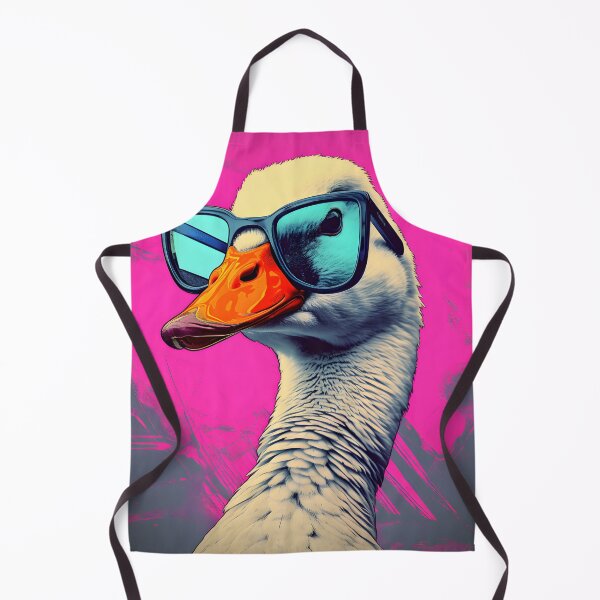 Artikelvorschau, Ente mit Brille Porträts Kunst. Tier bunt. Tierkissen. entworfen und verkauft von formform.