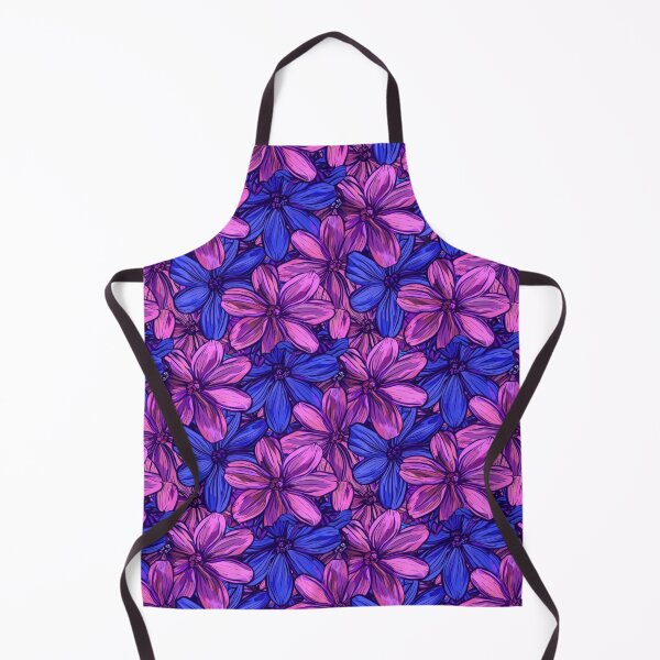 Item preview, Flower, graphic image, dark blue flowers alternating with dark pink. Beautiful minimalist style line drawings. designed and sold by Icon-Network.