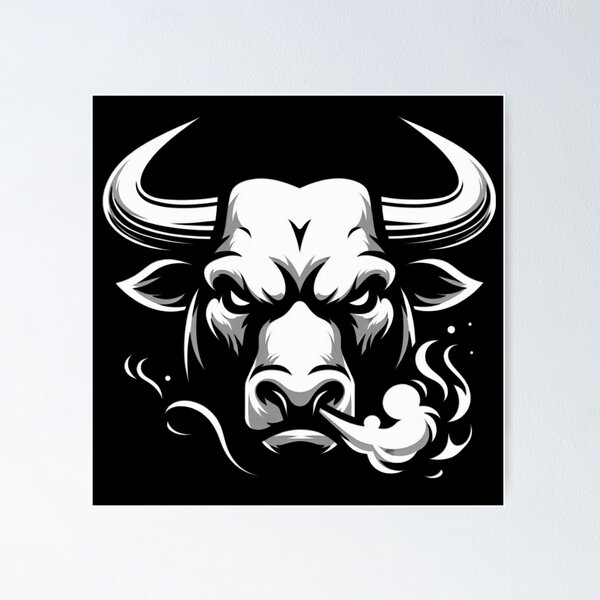 Item preview, Angry Bull Silhoutte, Wild Animals, Animal Silhoutte designed and sold by SnuggleSafari.