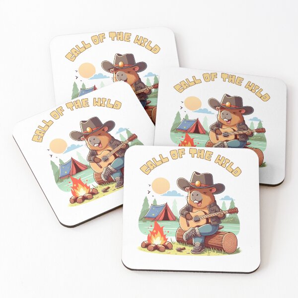 Item preview, Cool cute cartoon capybara relaxing camping Call of the wild designed and sold by TiredEngineer86.