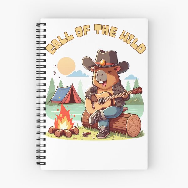 Item preview, Carpincho de dibujos animados lindo y genial relajante camping Llamada de lo salvaje designed and sold by TiredEngineer86.