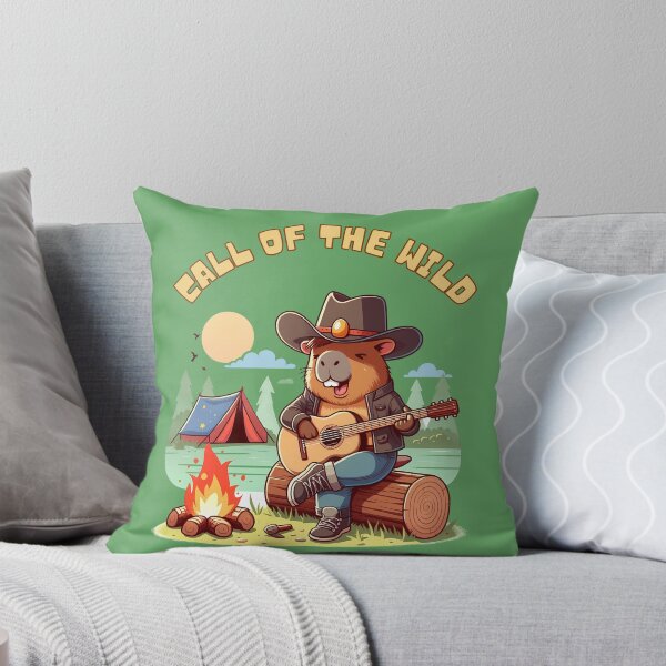 Item preview, Cool cute cartoon capybara relaxing camping Call of the wild designed and sold by TiredEngineer86.