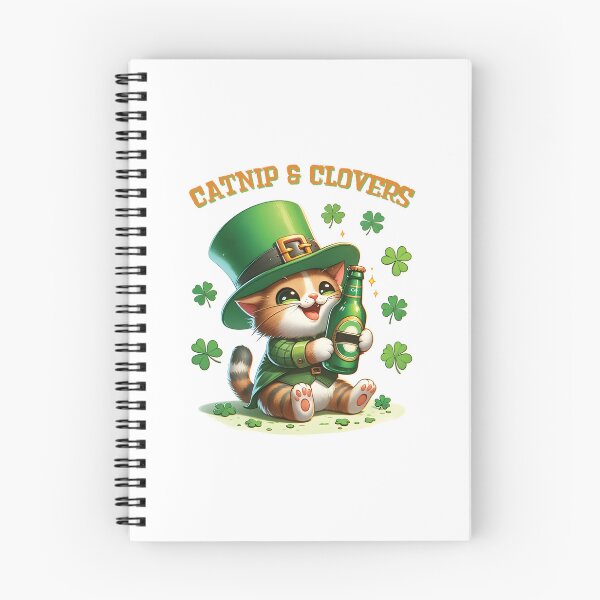Aperçu de l'œuvre Herbe à chat et trèfles Leprechaun de la Saint-Patrick créée et vendue par Merchrise.