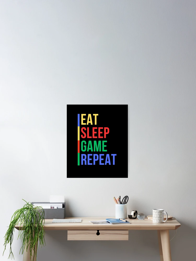 Thumbnail 2 of 3, Poster, Gamer Routine (Mood Colors) designed and sold by MoodThreads.