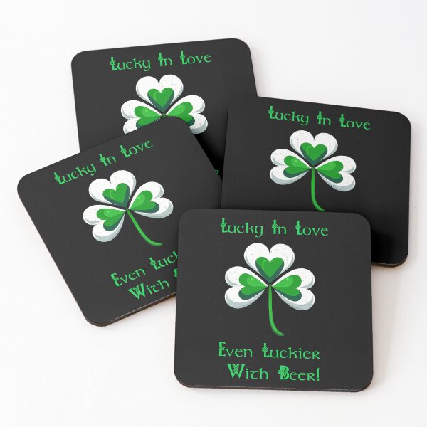 Item preview, St Patrick Day Shamrock Lucky In Love, Even Luckier with Beer! designed and sold by Irbisinthebox.