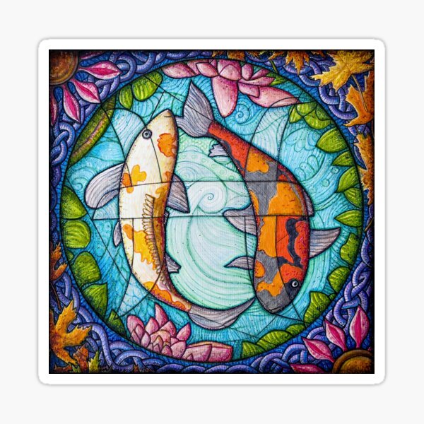 Pisces: Depths of Harmony -Zodiac Art Sticker