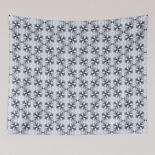Item preview, Black Blossoms on Grey Background Seamless Pattern Design, Abstract Designs, Unique Gifts, Digital Art Prints, Trendy Textiles designed and sold by ATSCreationsZA.